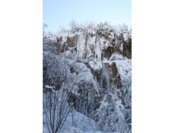 Girlevik Şelalesi Dondu