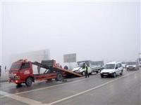 40 araç birbirine girdi!!