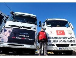 Suriye İçin Toplanan 79 Tır Dolusu Yardım Malzemesi Yola Çıktı
