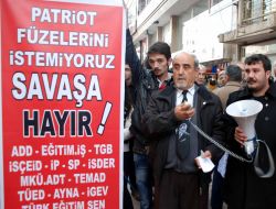 Kardeşlik Platformu'ndan 'Patriot İstemiyoruz' Eylemi