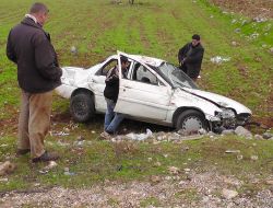 Sürücüsü Uyuyan Otomobil Şarampole Yuvarlandı: 1 Ölü, 2 Yaralı