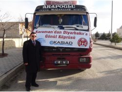 Karaman’dan Diyarbakır’a Bir Kamyon Bisküvi Gönderildi