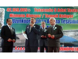 Eroğlu, Uzunköprü İleri Biyolojik Atık Su Arıtma Tesisi’nin Temelini Attı