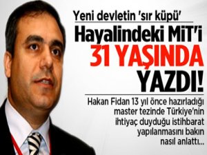 Hayalindeki MİT'i 31 yaşında yazdı!