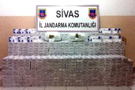 Sivas’ta 10 bin paket kaçak sigara ele geçirildi