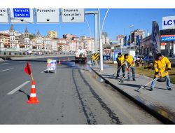 Ankara'nın Cadde Ve Kaldırımları Günlük Yıkanıyor