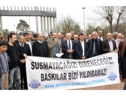Kesk Batman Şubeler Plaformu Gözaltıları Protesto Etti