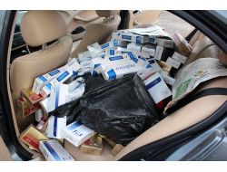 Lüks Otomobille Sigara Sevkıyatına Polis Engeli