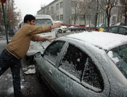Kars'ta Kar Yağışı