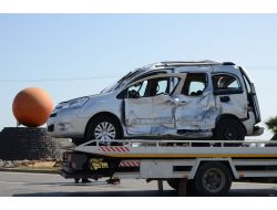 Ters Yöne Giren Araca Kamyon Çarptı: 1 Yaralı