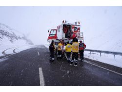 Hamile Kadın, Snow Trac Ambulansla Hastaneye Yetiştirildi