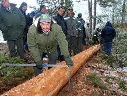 Orman İşçilerine En İyi Ağaç Kesme Metodu Tatbikatla Anlatıldı