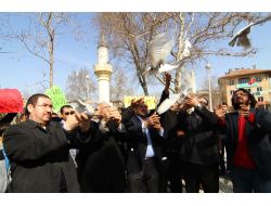 Gaziantep’te 21 Stk, Çözüm Sürecini Destekledi, Gökyüzüne Beyaz Güvercin Bıraktı