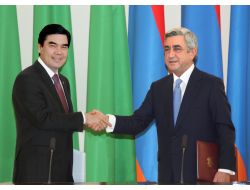 Ermenistan Cumhurbaşkanı Sarkisyan’a Türkmenistan’dan Davet