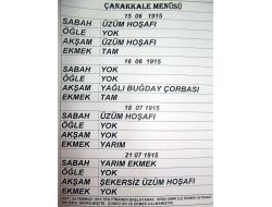 Özel Şehzade Mehmet Öğrencileri Çanakkale Savaşı Menüsü Yedi