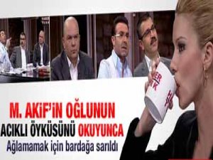 Ağlamamak için bardağa sarıldı!