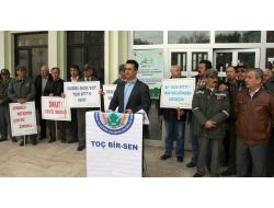 Orman Muhafaza Memurlarından Protesto