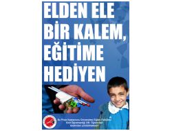 Üniversitelilerden 'Elden Ele Bir Kalem, Eğitime Hediyen' Projesi