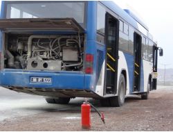 Doğalgazlı Halk Otobüsü Seyir Halinde Alev Aldı