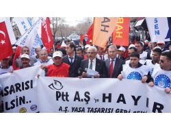 İş Bırakma Eylemi Yapan Ptt Çalışanları Kızılay'a Yürüdü