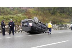 Takla Atan Araçtan Burnu Bile Kanamadan Çıktı