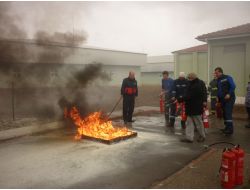 Su Arıtma Tesisi'nde Yangın Tatbikatı