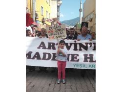 Artvin'de 'Madene Hayır' Mitingi
