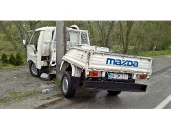Kamyonet Elektrik Direğine Çarptı: 1 Yaralı