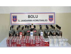 Bolu'da Kaçak Sigara Ve Alkol Operasyonu