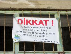 Yıkılma Tehlikesi Olan Binalara İkaz Yazıları Asıldı