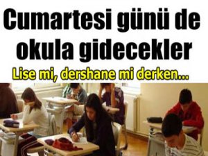 Cumartesi de okul var!!