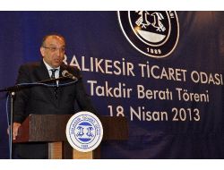 Balıkesir Ticaret Odası 343 Üyesine Takdir Beratı Verdi