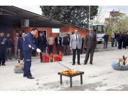 Emniyet Personeli Yangın Söndürme Tatbikatı Yaptı
