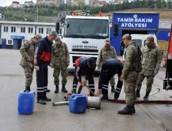 Bozüyük İtfaiyesi'nden Askerlere Yangın Eğitimi