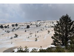 Kazdağları'nın Zirvesinde Kış, Eteklerinde Bahar Yaşanıyor