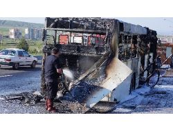 Protokol Yolunda Otobüs Yangını