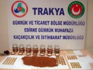 Kahve şişelerinden kaçak altın çıktı