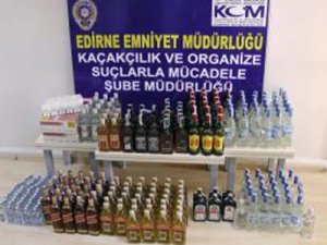244 ŞİŞE KAÇAK İÇKİ ELE GEÇİRİLDİ
