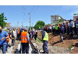 Pazarcık’ta Tren Yolu Yenileme Çalışması Başladı