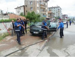 Kırıkkale'de Araç Yangını