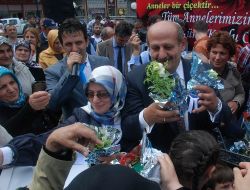 Rize’de Annelere 5 Bin Çiçek Dağıtıldı