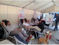 'Kan Dökme, Kan Ver' Sloganıyla Kan Bağışında Bulundular