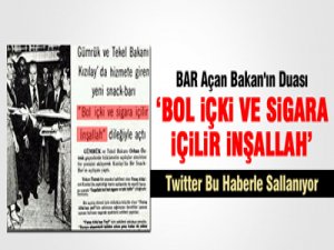 BAR AÇAN BAKANIN DUASI