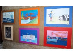 Liseli Öğrencilerin Karikatürleri Ve Resimleri Büyük İlgi Gördü