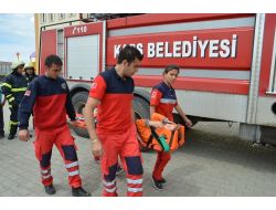 İlköğretim Öğrencileri Deprem Ve Yangın Tatbikatına Katıldı