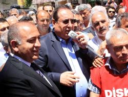 Gürsel Tekin'in Ziyareti Sırasında Taşeron İşçiler Eylem Yaptı