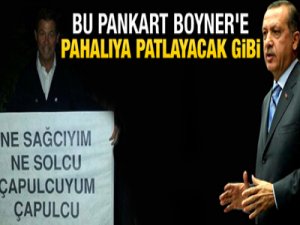 Erdoğan'dan Cem Boyner'e pankart mesajı