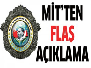MİT'ten jet açıklama