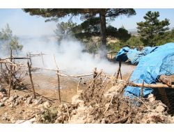 Gülnar'da Ağılda Çıkan Yangın Korkuttu