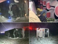 Yolcu Otobüsü Devrildi, 1 Bebek Öldü 6 Kişi Yaralandı